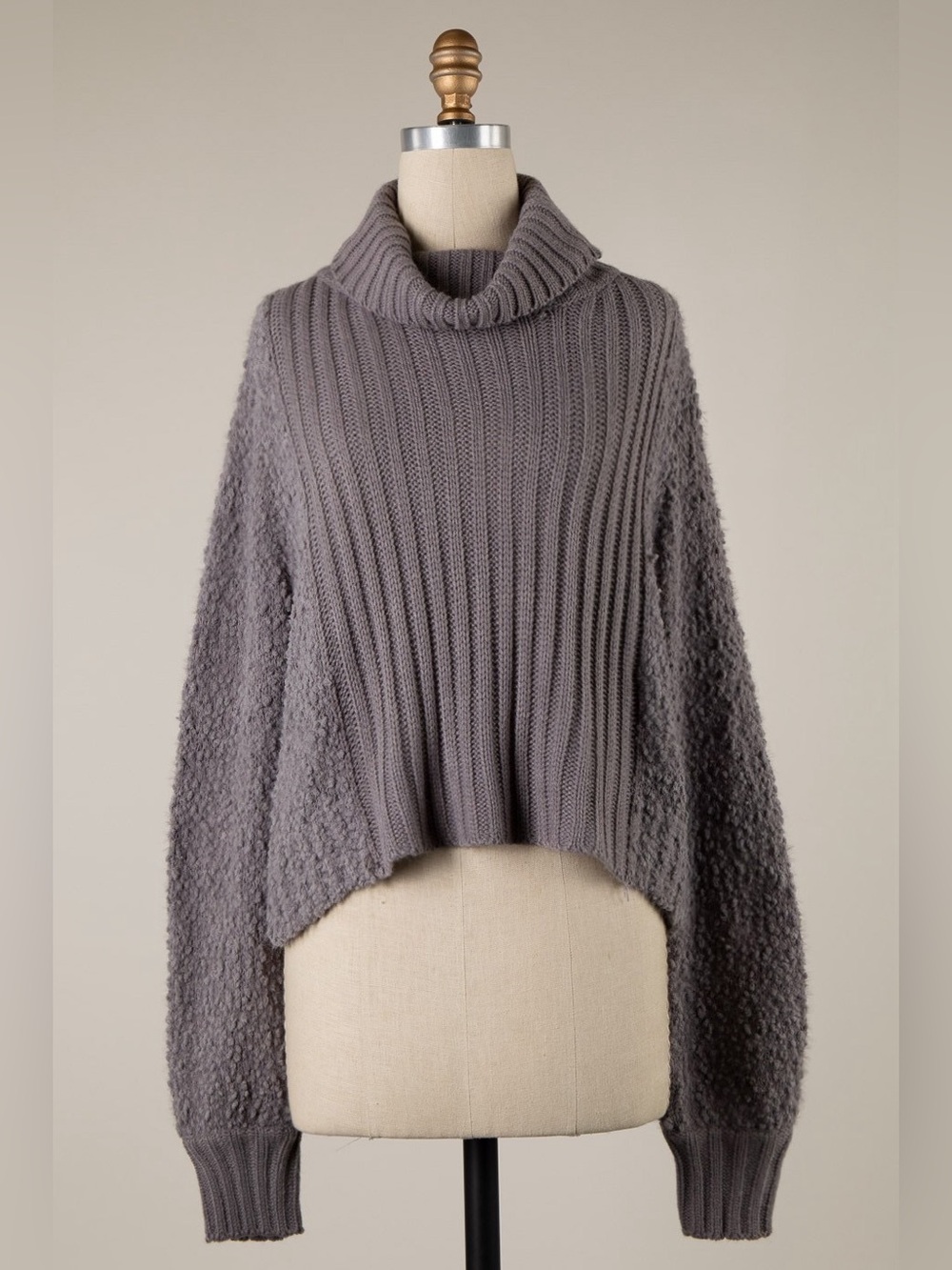 Miracle CHARCOAL Cable Knit Sweater